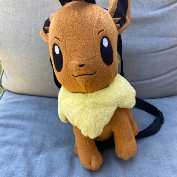 Pokemon Eevee Plush Stuffed Animal Backpack Bag FAB Starpoint NY 2016 12.5" - Picture 11 of 16